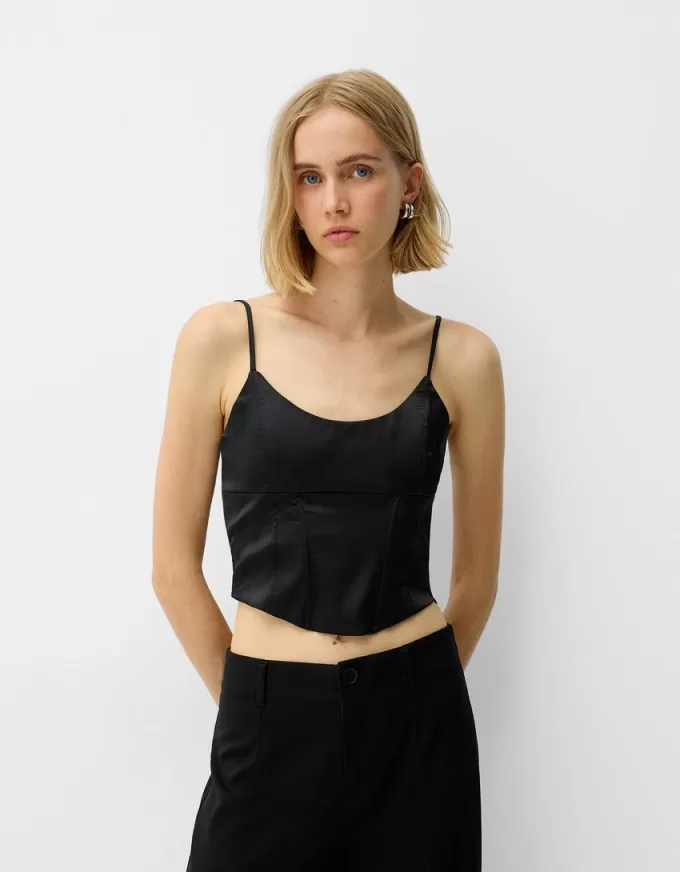 Satin corset top