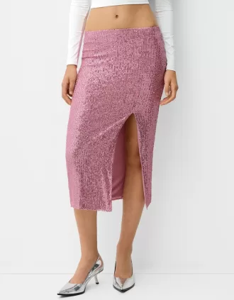 Sequined midi skirt