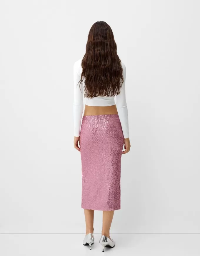 Sequined midi skirt