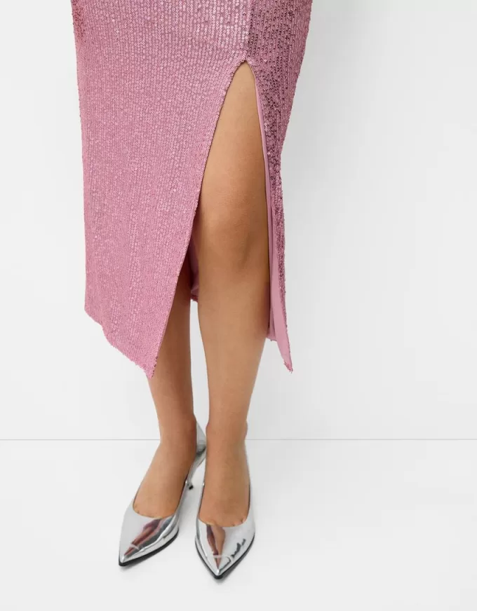 Sequined midi skirt