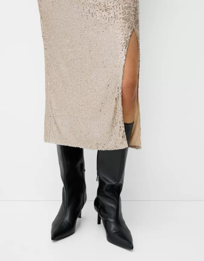 Sequined midi skirt
