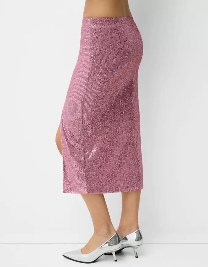 Sequined midi skirt