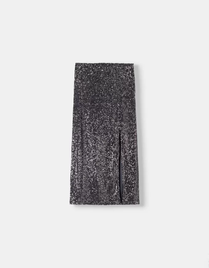 Sequined midi skirt