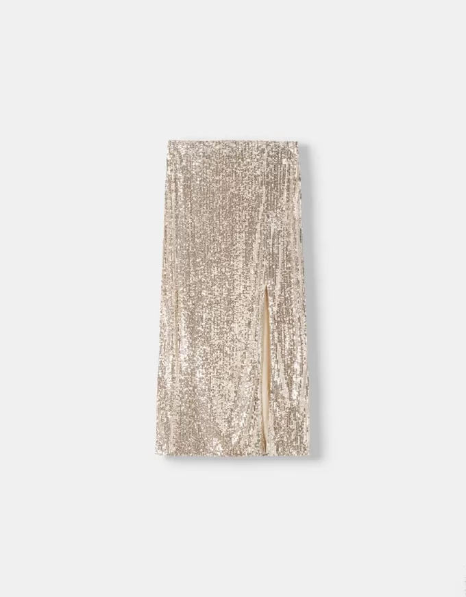 Sequined midi skirt