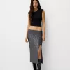 Sequined midi skirt