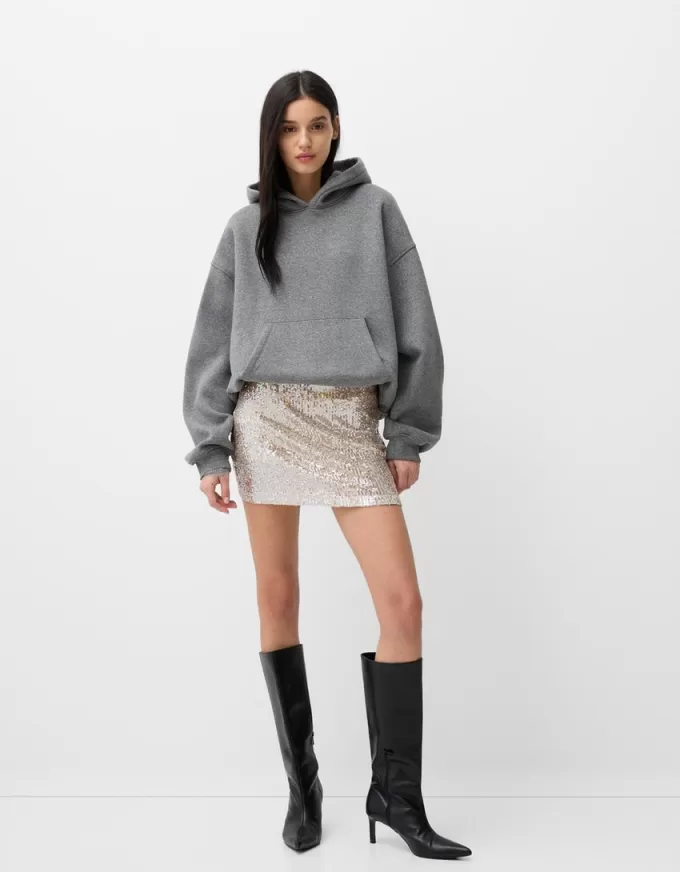 Sequined mini skirt