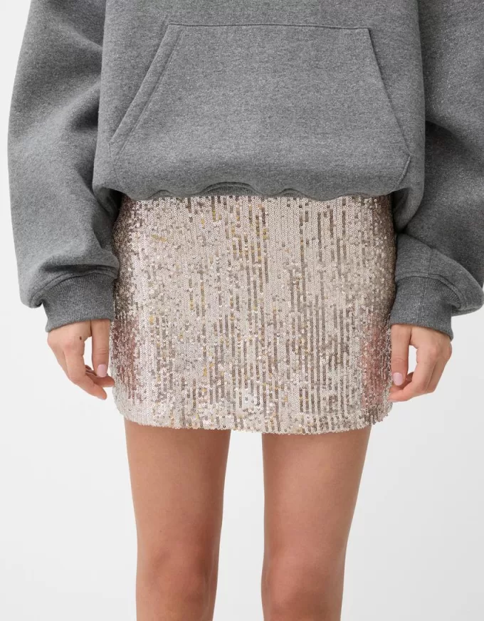 Sequined mini skirt