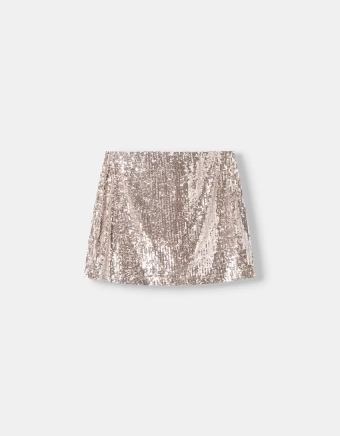 Sequined mini skirt