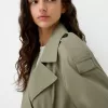 Short oversize trench coat