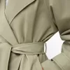 Short oversize trench coat