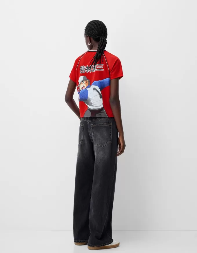 Short sleeve Captain Tsubasa sporty T-shirt