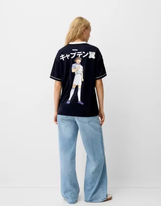 Short sleeve Captain Tsubasa sporty T-shirt