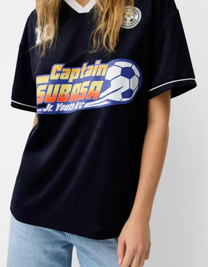 Short sleeve Captain Tsubasa sporty T-shirt