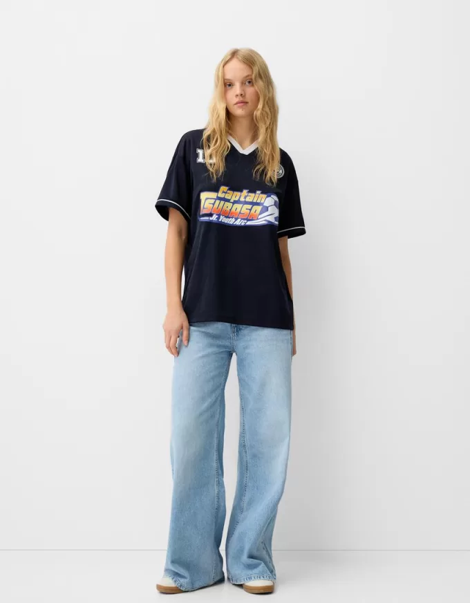 Short sleeve Captain Tsubasa sporty T-shirt