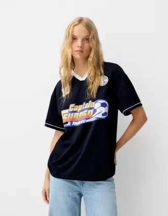 Short sleeve Captain Tsubasa sporty T-shirt