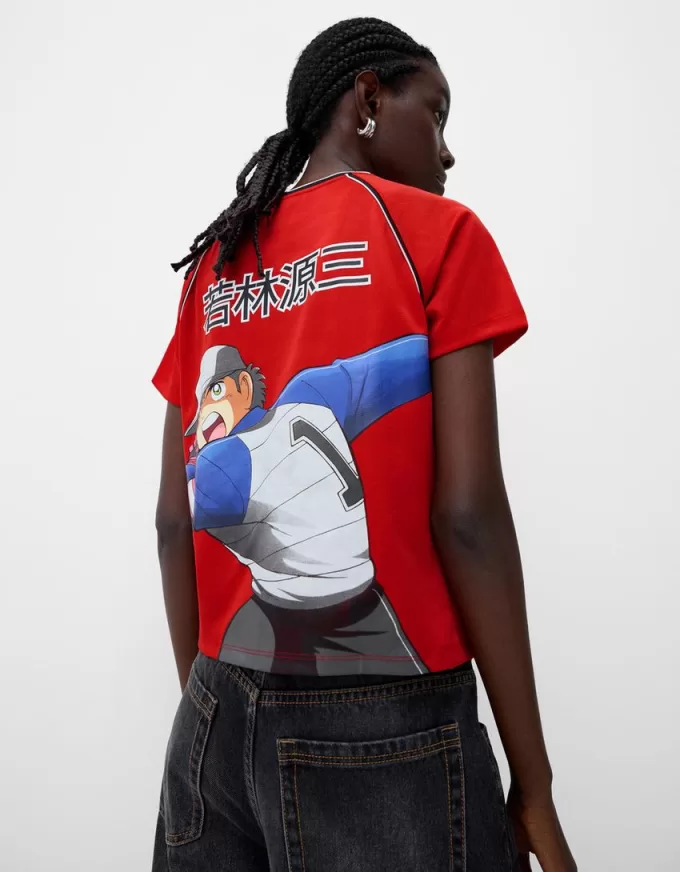 Short sleeve Captain Tsubasa sporty T-shirt