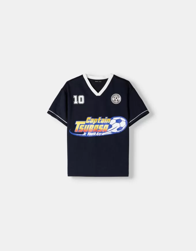 Short sleeve Captain Tsubasa sporty T-shirt