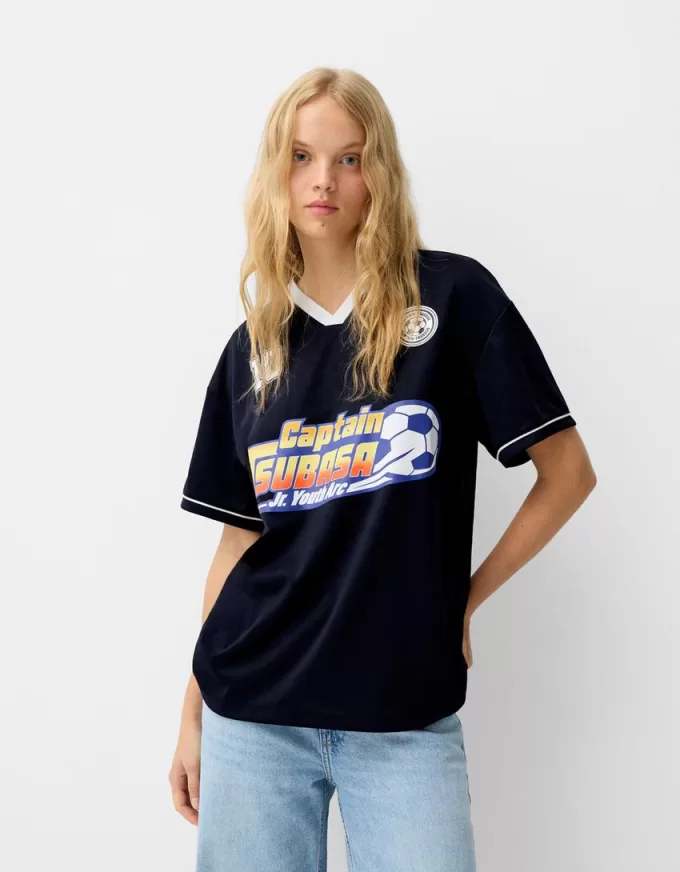 Short sleeve Captain Tsubasa sporty T-shirt