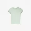 Short sleeve T-shirt with a scoop neck