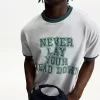 Short sleeve T-shirt with contrast print Short sleeve T-shirt with contrast print