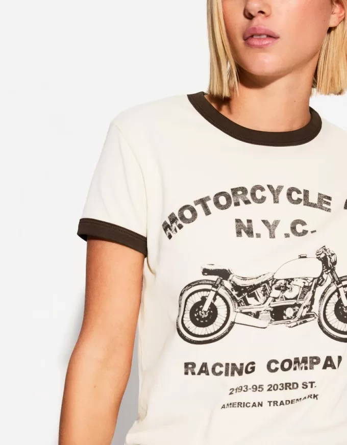 Short sleeve T-shirt with contrast print