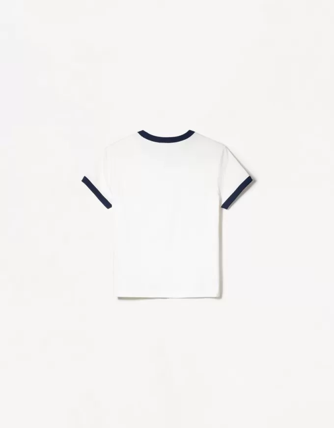 Short sleeve T-shirt with contrast print