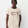 Short sleeve T-shirt with contrasting ribbed trims Short sleeve T-shirt with contrasting ribbed trims