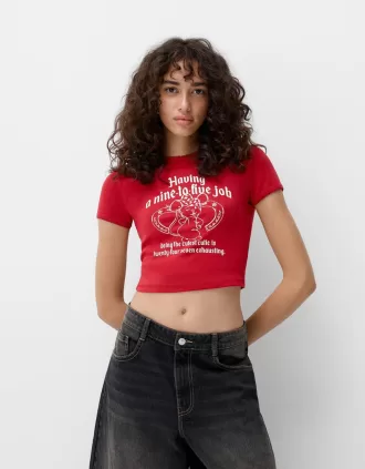 Short sleeve T-shirt with print