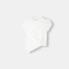 Short sleeve asymmetric T-shirt with studs Short sleeve asymmetric T-shirt with studs