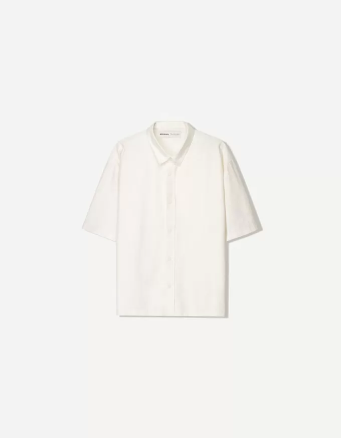 Short sleeve linen blend shirt Short sleeve linen blend shirt
