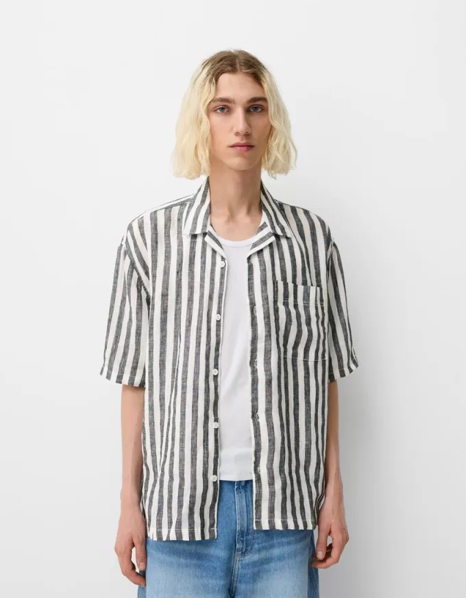 Short sleeve linen blend shirt Short sleeve linen blend shirt