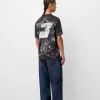 Short sleeve mesh printed T-shirt Short sleeve mesh printed T-shirt