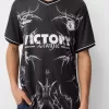 Short sleeve mesh printed T-shirt Short sleeve mesh printed T-shirt