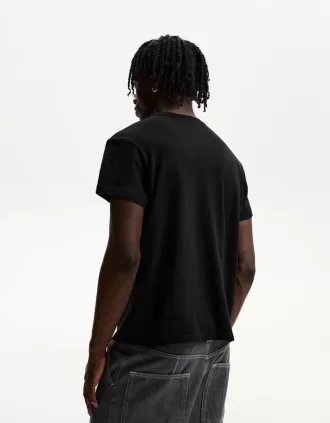 Short sleeve slub effect T-shirt