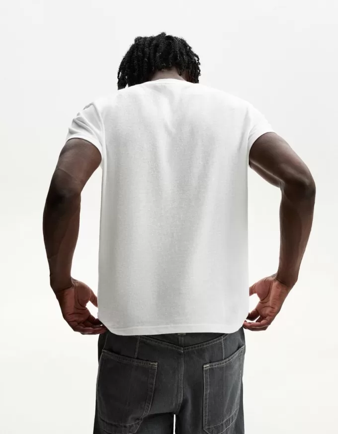 Short sleeve slub effect T-shirt Short sleeve slub effect T-shirt