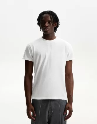 Short sleeve slub effect T-shirt