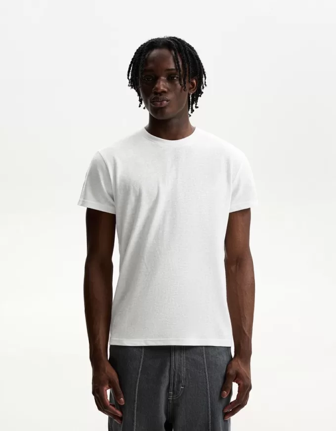 Short sleeve slub effect T-shirt Short sleeve slub effect T-shirt