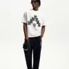 Short sleeve sweatshirt material sporty print T-shirt Short sleeve sweatshirt material sporty print T-shirt