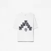 Short sleeve sweatshirt material sporty print T-shirt Short sleeve sweatshirt material sporty print T-shirt