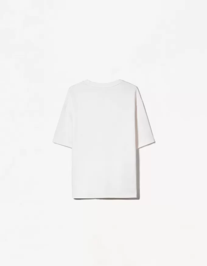 Short sleeve sweatshirt material sporty print T-shirt Short sleeve sweatshirt material sporty print T-shirt