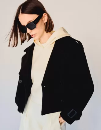 Short soft trench coat