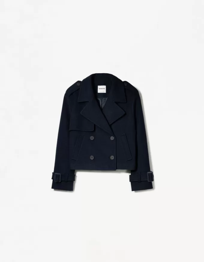 Short soft trench coat