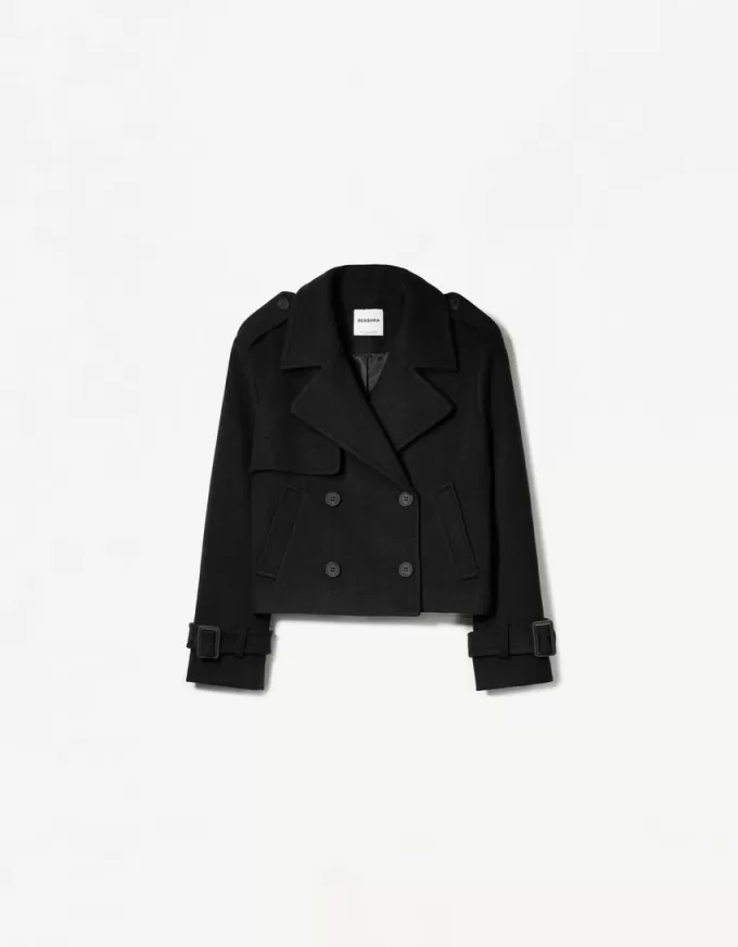 Short soft trench coat