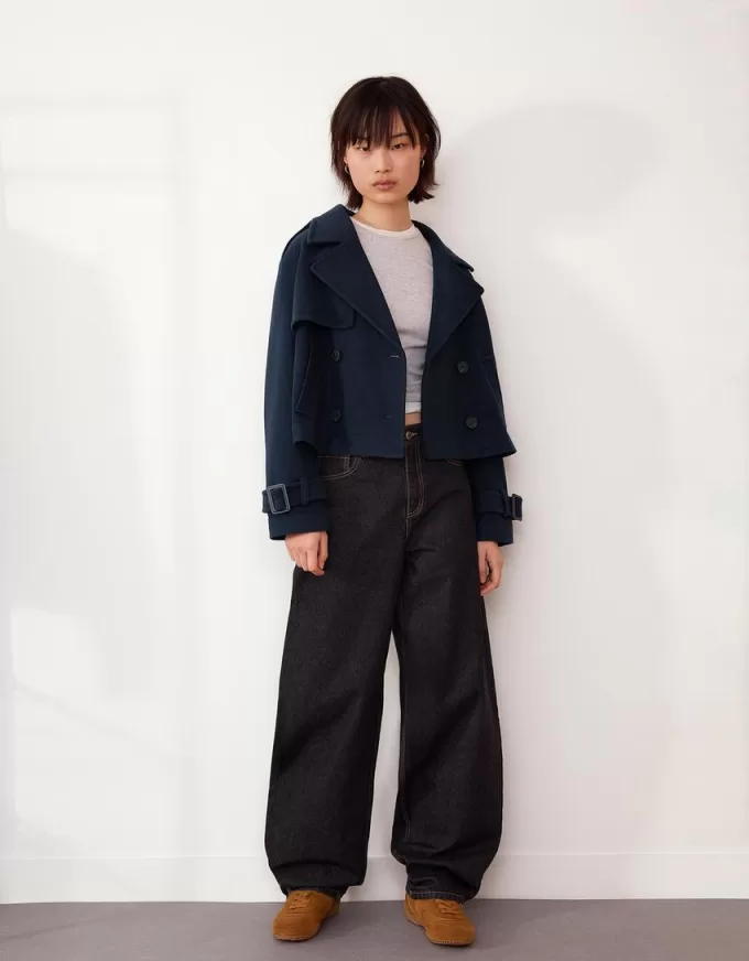 Short soft trench coat