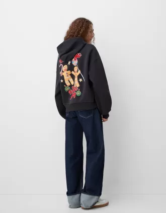 Shrek print hooded sweatshirt