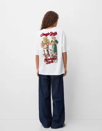 Shrek print short sleeve T-shirt