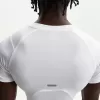 Slim-fit short sleeve T-shirt with seams Slim-fit short sleeve T-shirt with seams