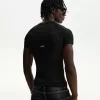 Slim-fit short sleeve T-shirt with seams Slim-fit short sleeve T-shirt with seams
