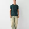 Slim-fit short sleeve T-shirt with stripe detail Slim-fit short sleeve T-shirt with stripe detail