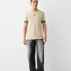 Slim-fit short sleeve T-shirt with stripe detail Slim-fit short sleeve T-shirt with stripe detail